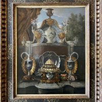 Still Life with Silver, Porcelain and Fruit - Image 2