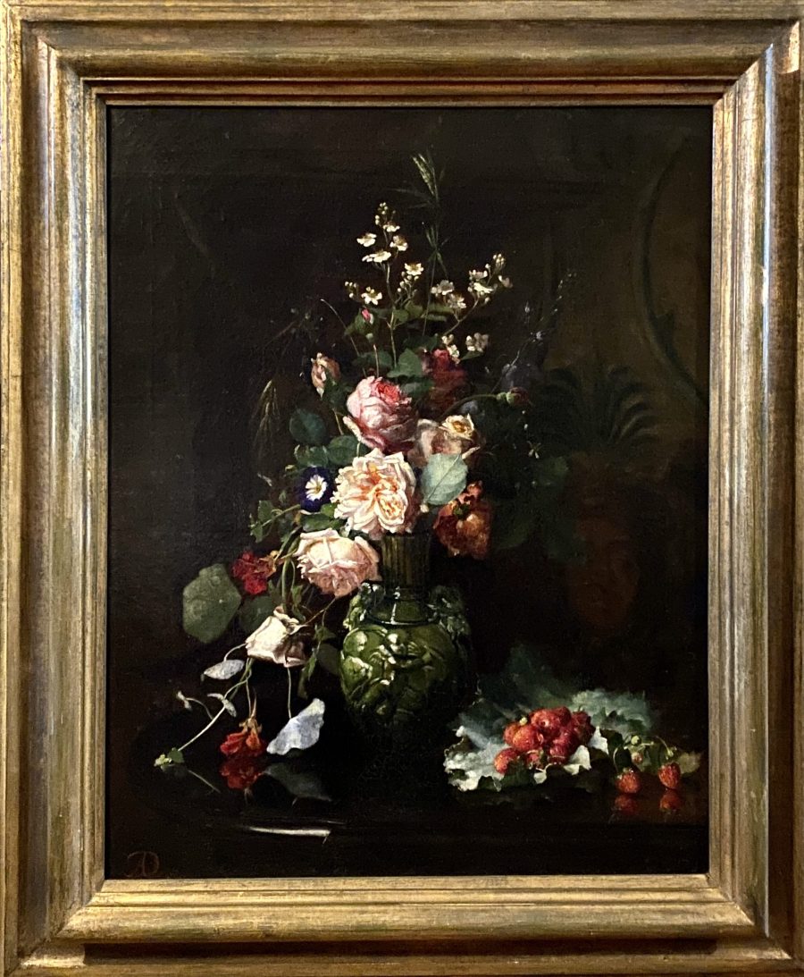 Still Life with Flowers and Hidden Portrait - Image 2