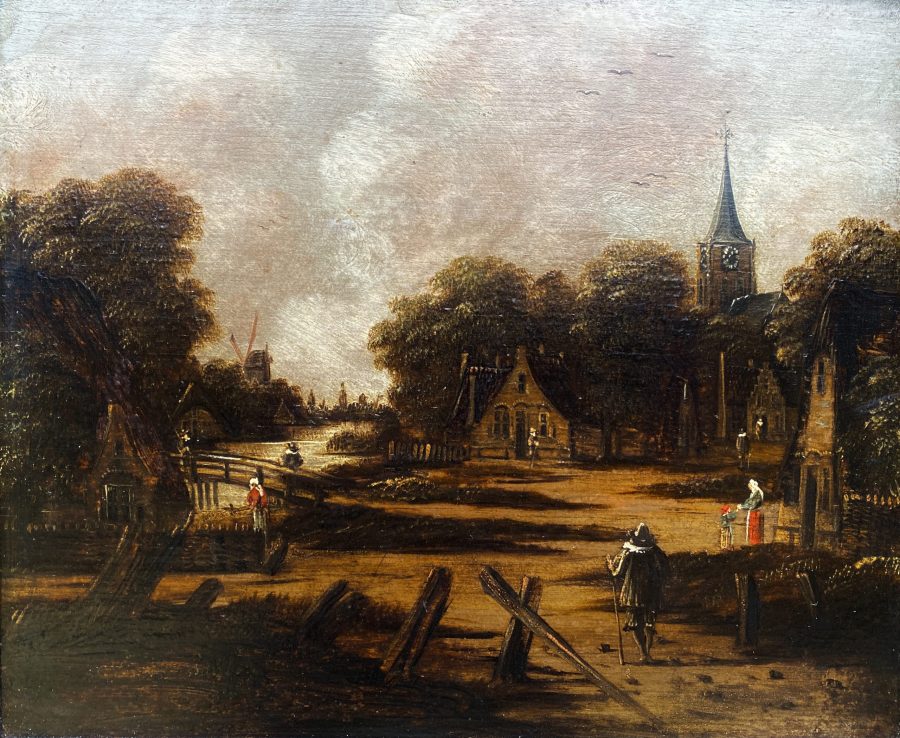Traveller in a Duch Village