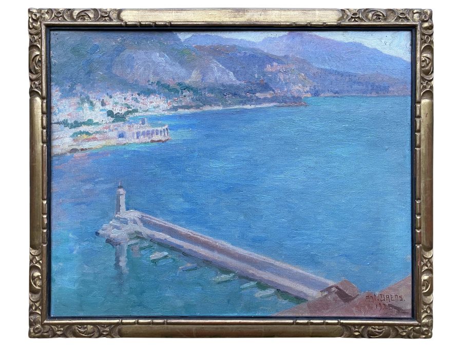 Seascape with Pier and Lighthouse of Monaco Harbour - Image 2
