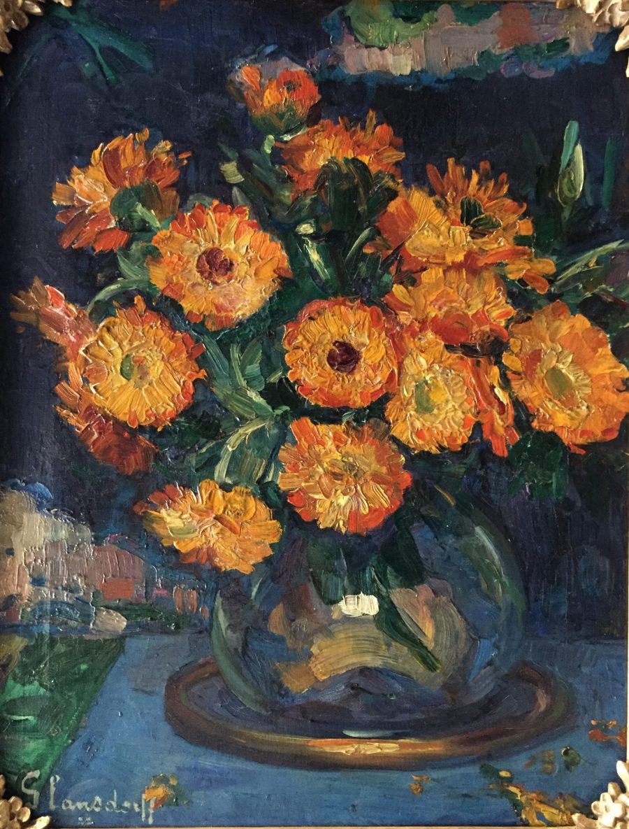 Vase of Orange Gerberas
