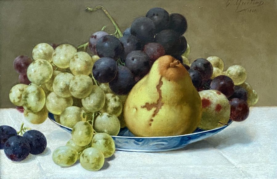 Still Life with Pear and Grapes