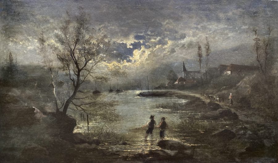 Fishing in the River Meuse