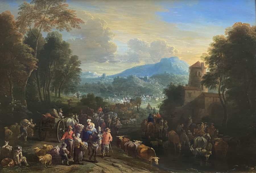 A Landscape with Travellers and Peasants on a Track