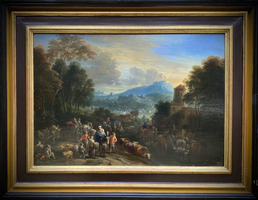 A Landscape with Travellers and Peasants on a Track - Image 2