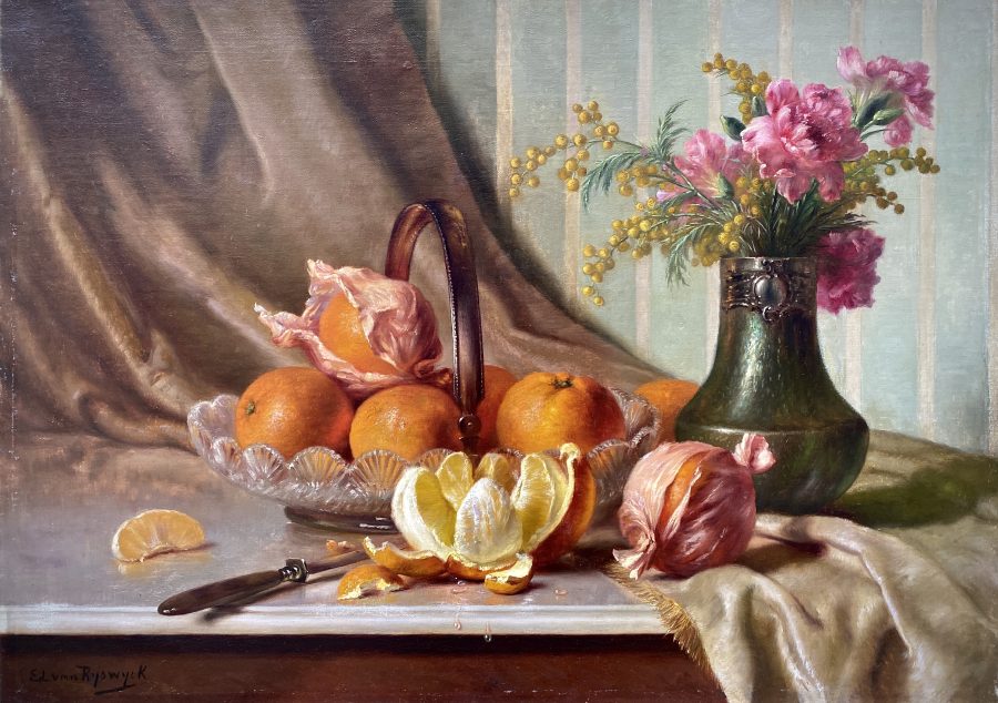 Still Life with Oranges and Flowers