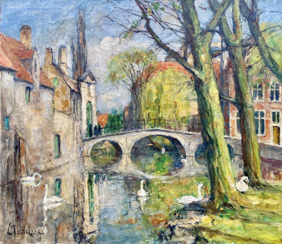 Swans of Bruges - Beguinage Bridge