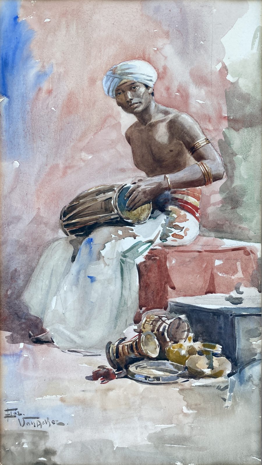 Oriental Tambourine Player
