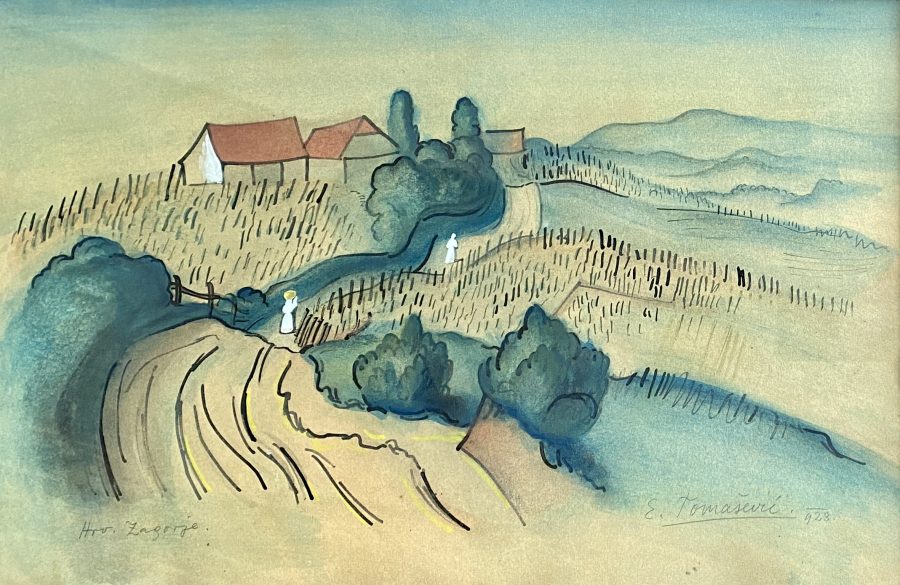 A Village Scene of Croatian Zagorje