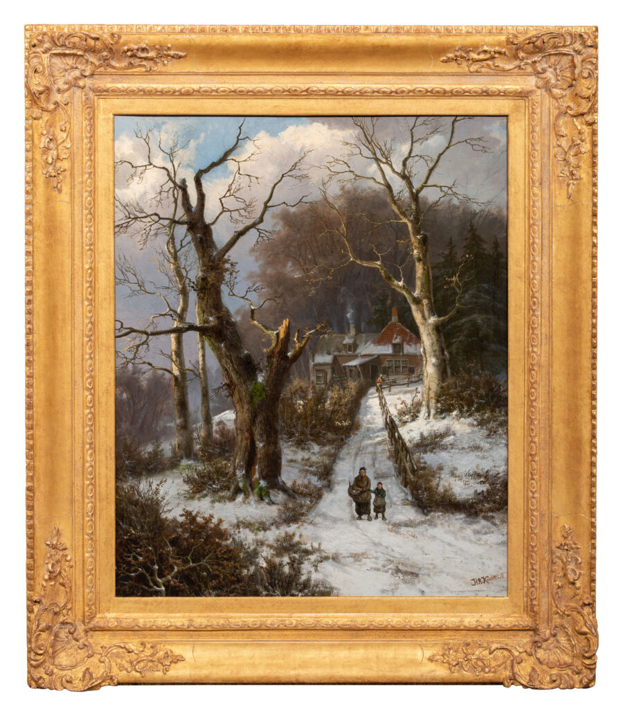 Figures Strolling through a Forest in Winter - Image 2
