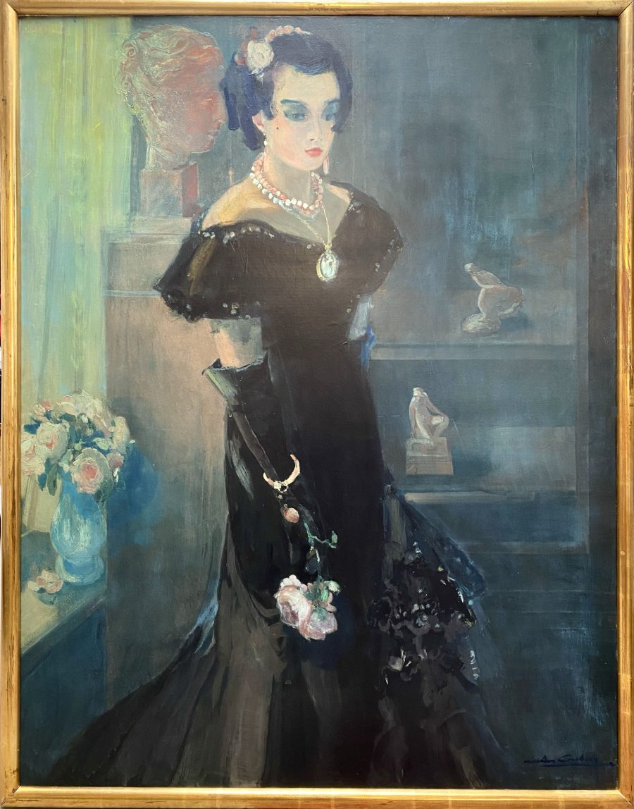 A Lady in Black with a Rose - Image 2