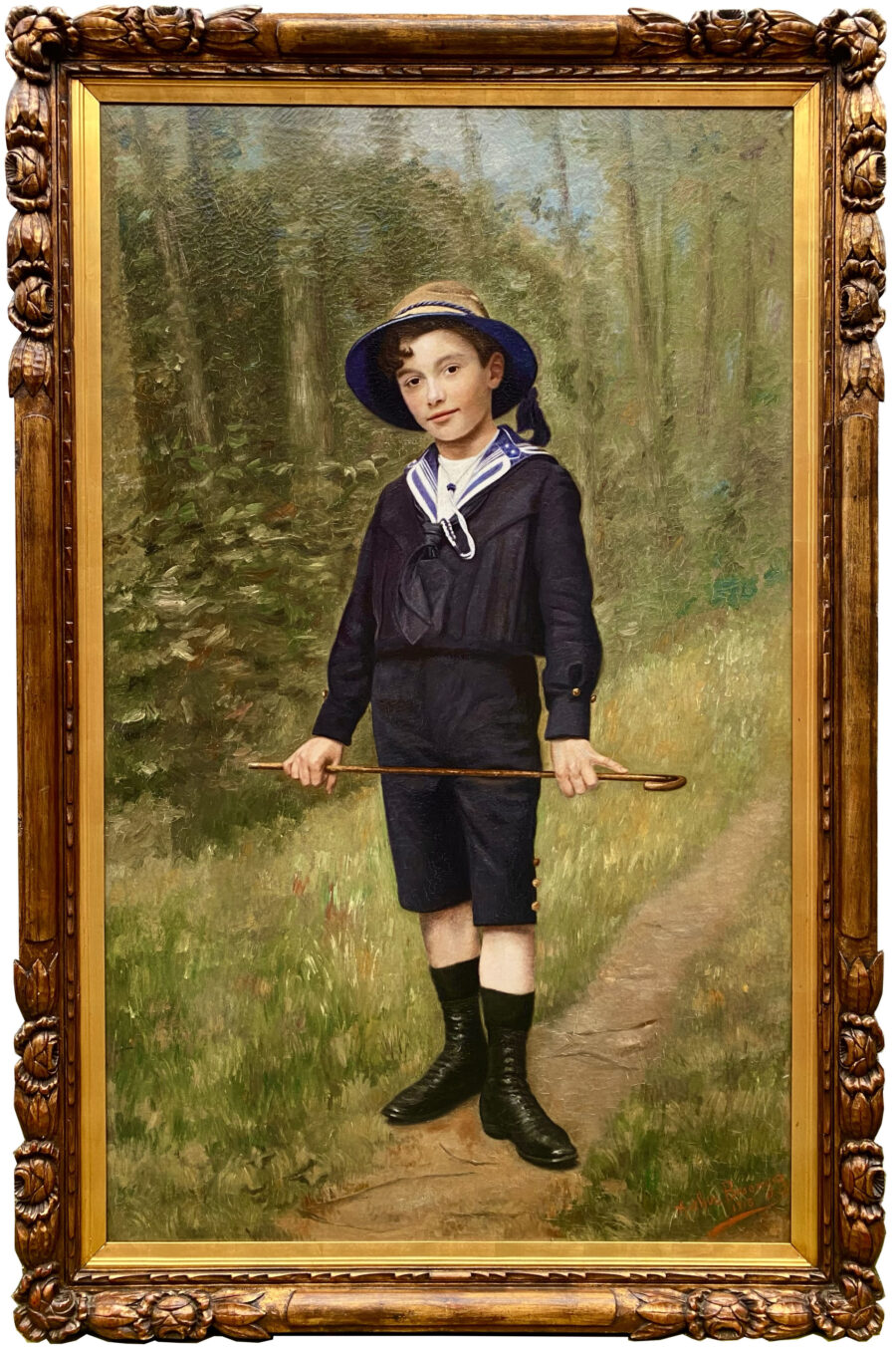 Portrait of a Boy with Walking Stick - Image 2
