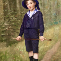 Portrait of a Boy with Walking Stick