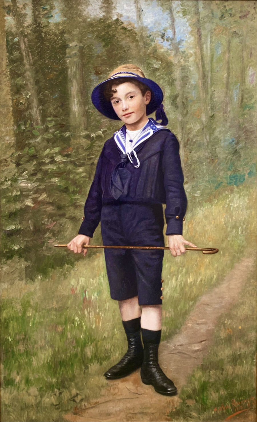 Portrait of a Boy with Walking Stick