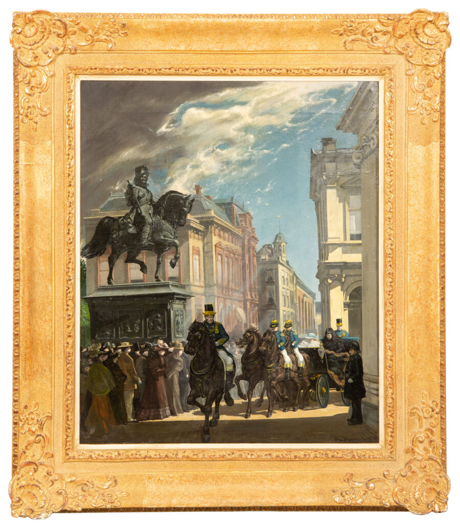 Queen Emma and Princess Wilhelmina depart by carriage from Noordeinde Palace, The Hague - Image 2