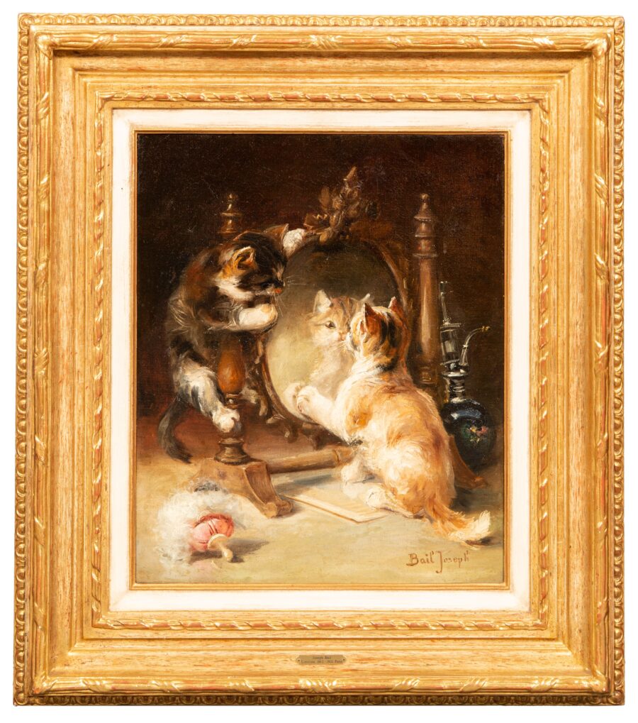 Cats Playing around a Mirror - Image 2