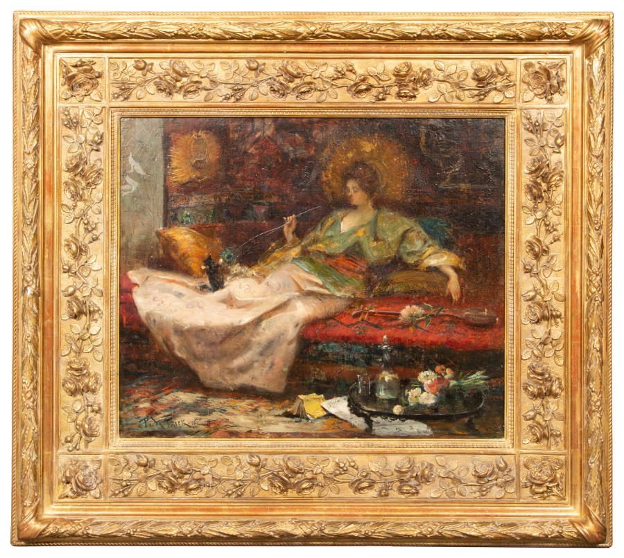 A Lady playing with a Cat - Image 2