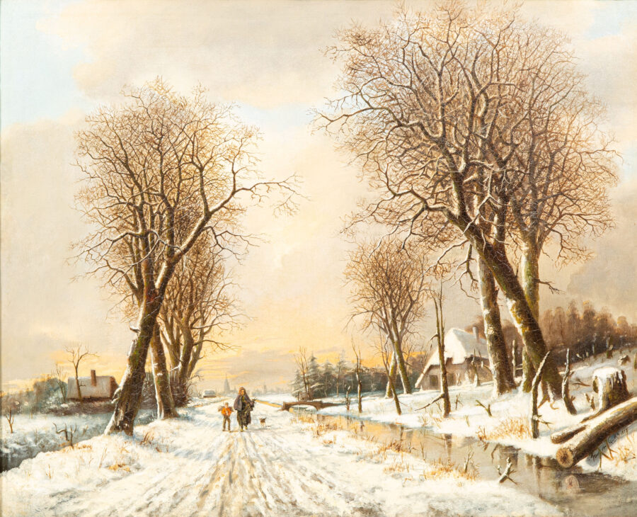 A Walk along the Snowy Landscape