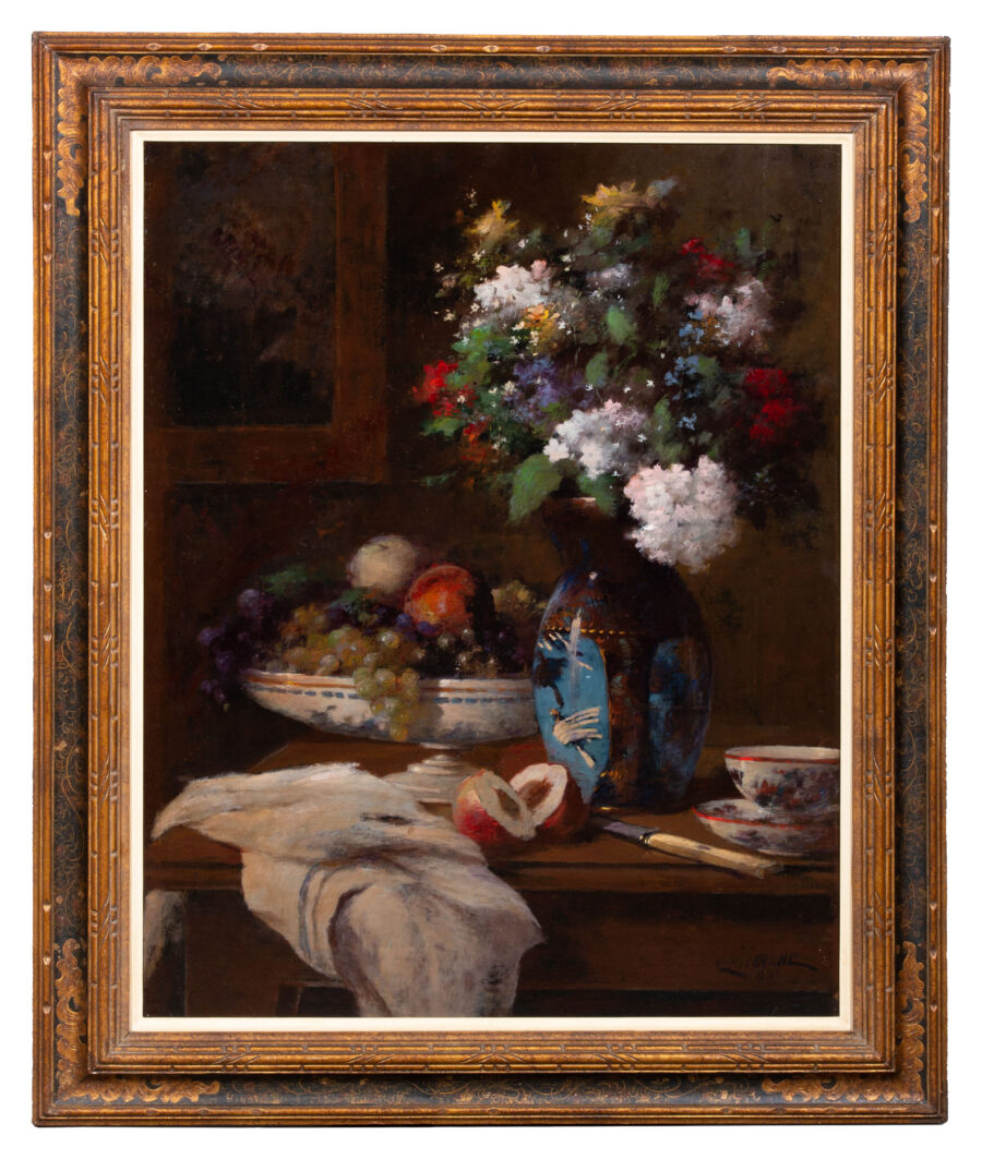 Still Life with Flowers and Fruit on a Table - Image 2