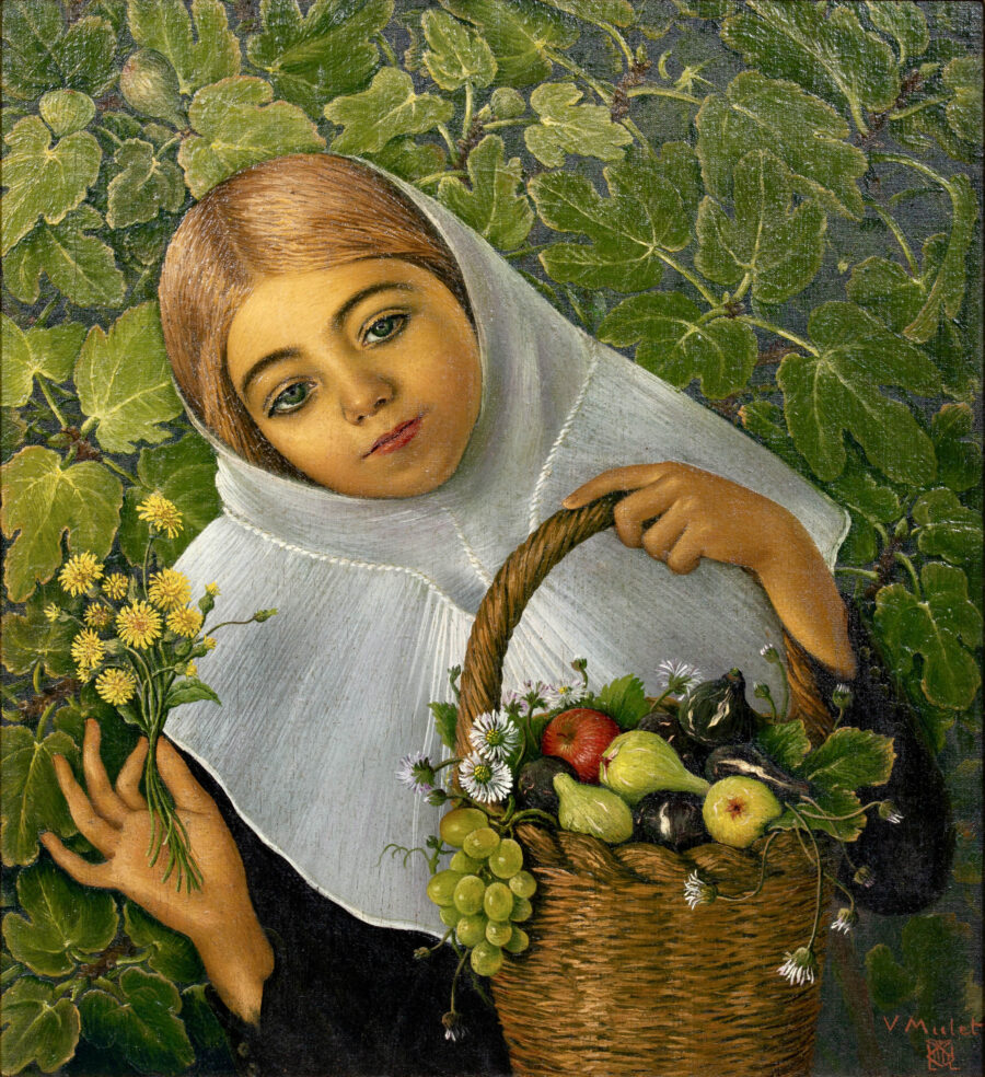 Gathering fruit and flowers