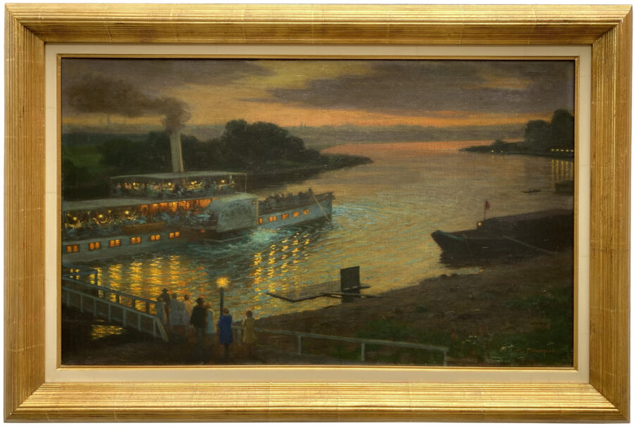 Moonlit Reflections on the Elbe at Pillnitz - Image 2