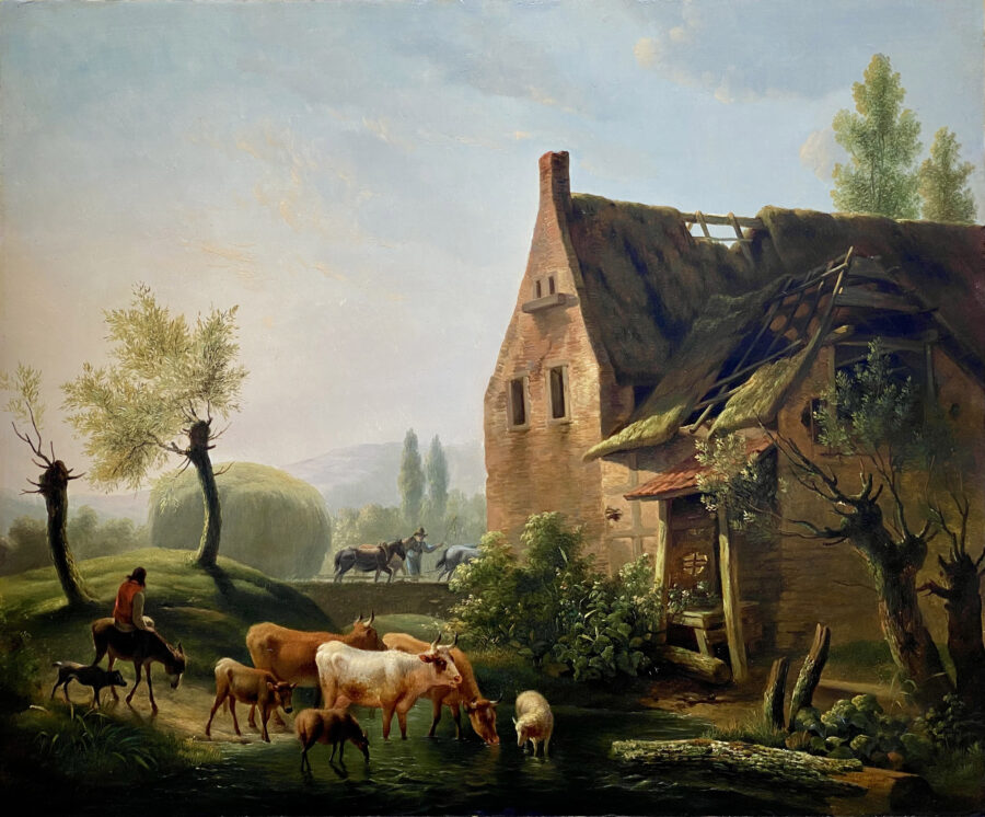 Landscape with Shepherds and Animals by the Water