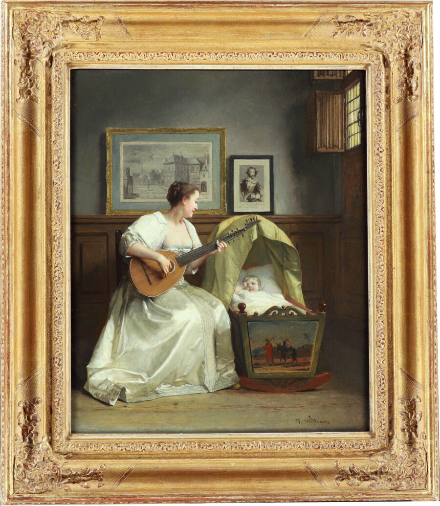 Interior with a Mother playing the Lute for her Child - Image 2