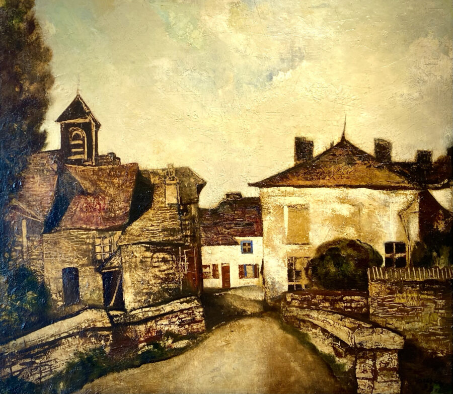 Village Scene in Wallonia (Straimont), 1933