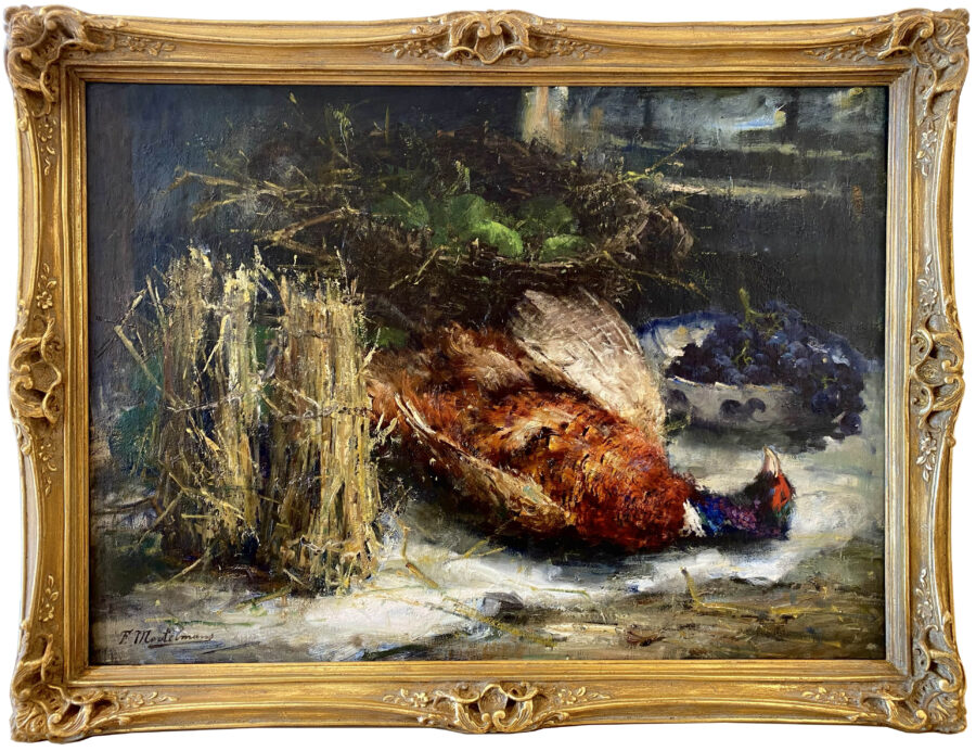 Still Life with Pheasants and a Basket of Green Apples - Image 2