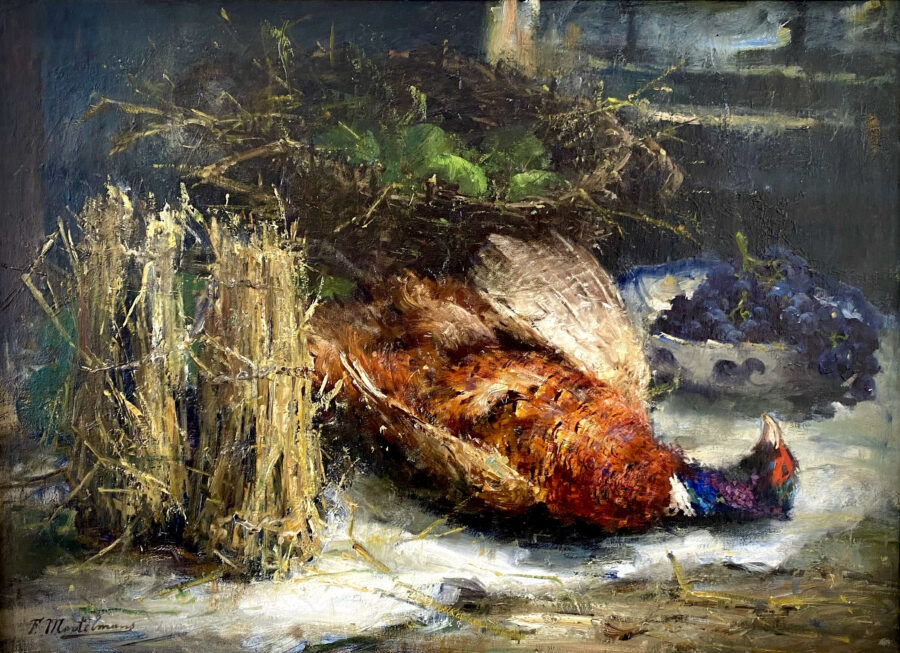 Still Life with Pheasants and a Basket of Green Apples